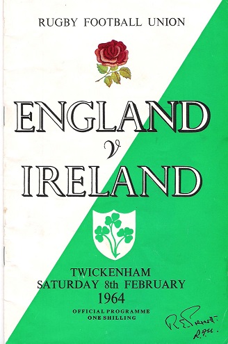 Rugby Football Union: England v. Ireland.