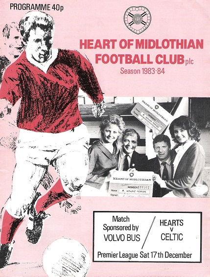 Heart of Midlothian football club season 1983-84. Hearts v. Celtic.