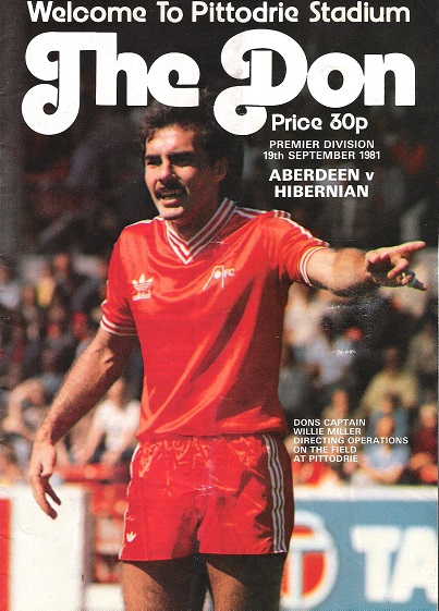 The Don Matchday Magazine . Aberdeen v. Hibernian, Premier Division 19th September 1981.