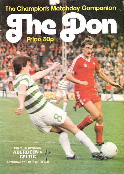 The Don. Matchday Companion Saturday 27 Dec 1980: Aberdeen v. Celtic.