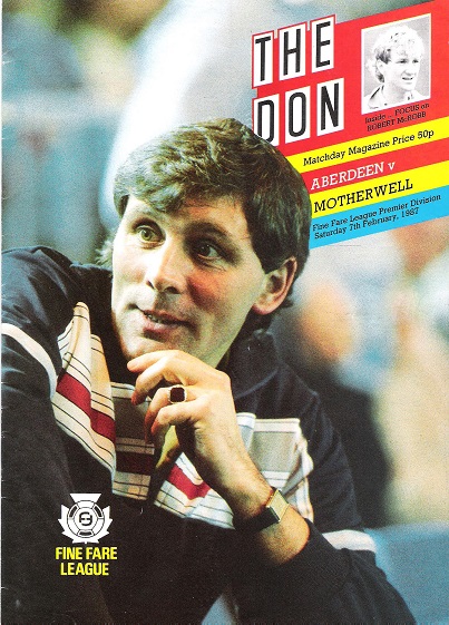 The Don. Matchday Magazine Aberdeen v. Motherwell, Sat. 7th Feb. 1987.