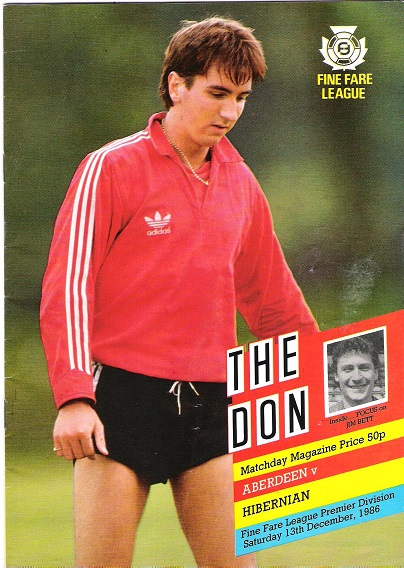 The Don. Matchday Magazine Aberdeen v. Hibernian, Sat. 13th December 1986.