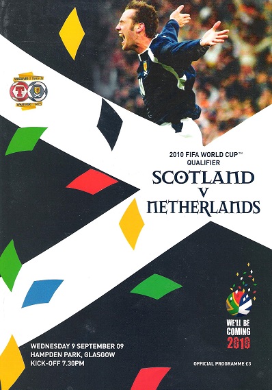 2010 FIFA World Cup Qualifiers Scotland v. Netherlands Official matchday Magazine, Wednesday 9 September 2009.