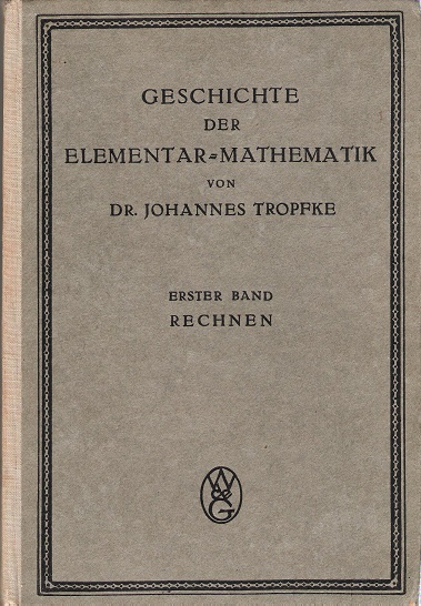Geschichte Der Elementar-Mathematik.