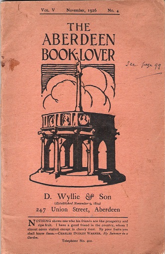 The Aberdeen Book Lover: Volume V November 1926 No. 4.