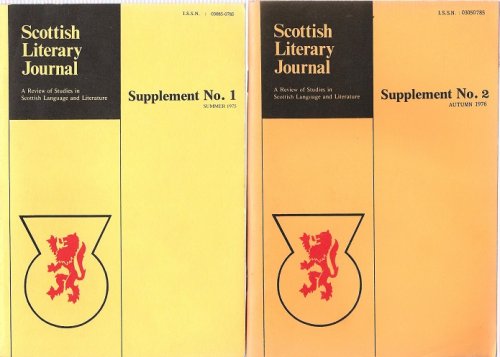 Scottish Literary Journal Supplements 1&2.