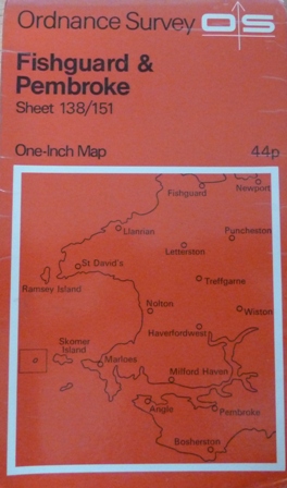 Ordnance Survey One-Inch Map of Fishguard And Pembroke, sheet-138/151