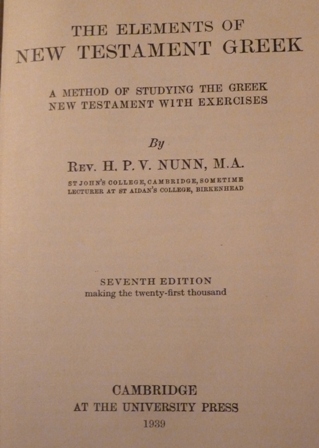 The Elements of New Testament Greek
