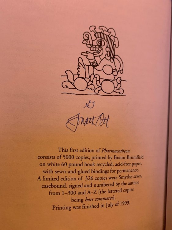 Pharmacotheon Entheogenic Drugs Their Plant Sources and Histories SIGNED, LIMITED EDITION