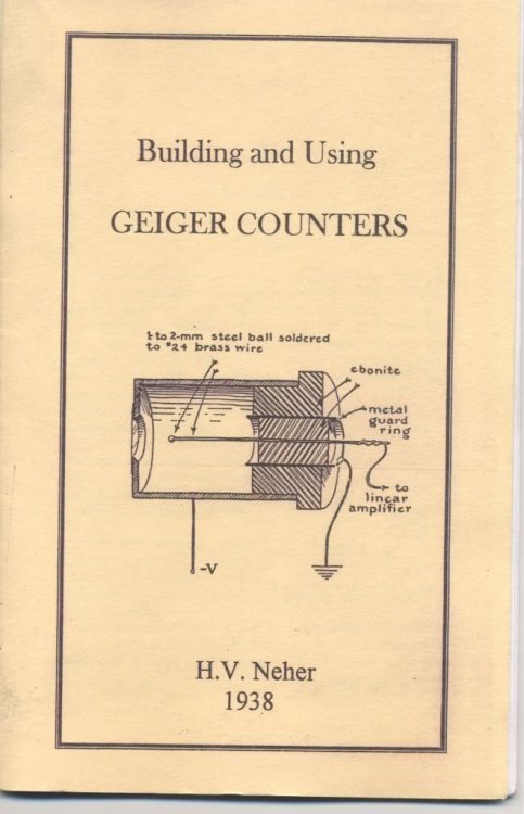 Building and Using Geiger Counters by Neher, H.V.