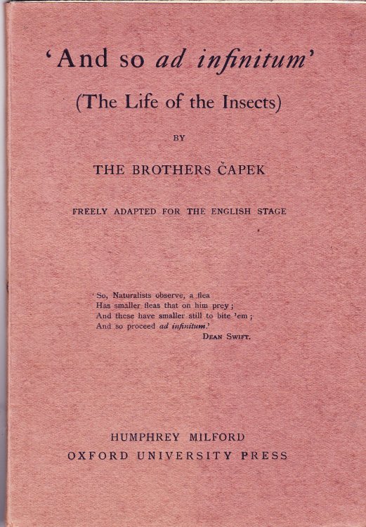 'And So Ad infinitum' (The Life of the Insects). An Entomological Review, in Three Acts a Prologue and an Epilogue