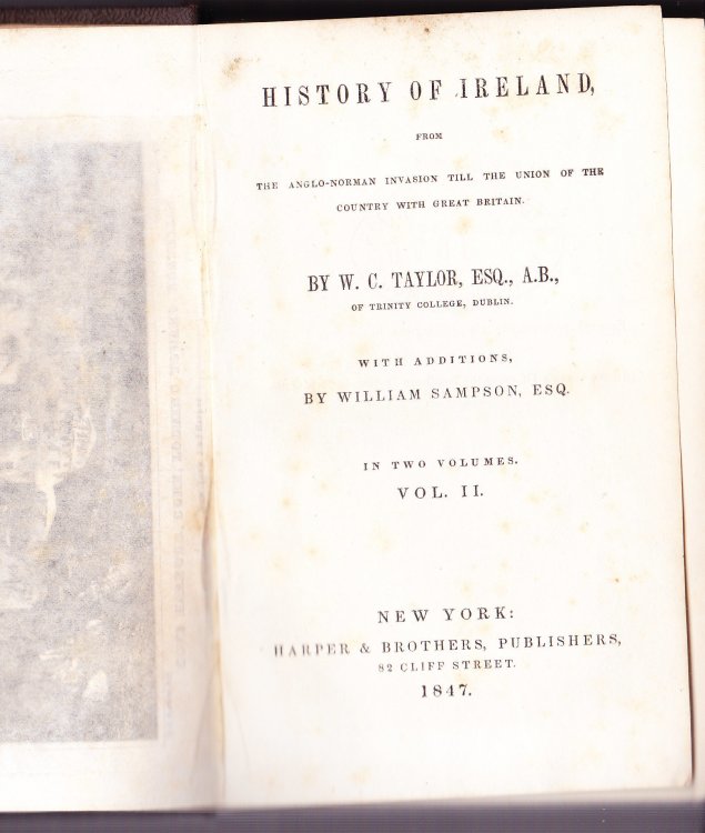 History of Ireland, From the Anglo-Norman Invasion Till the Union of the Country with Great Britain