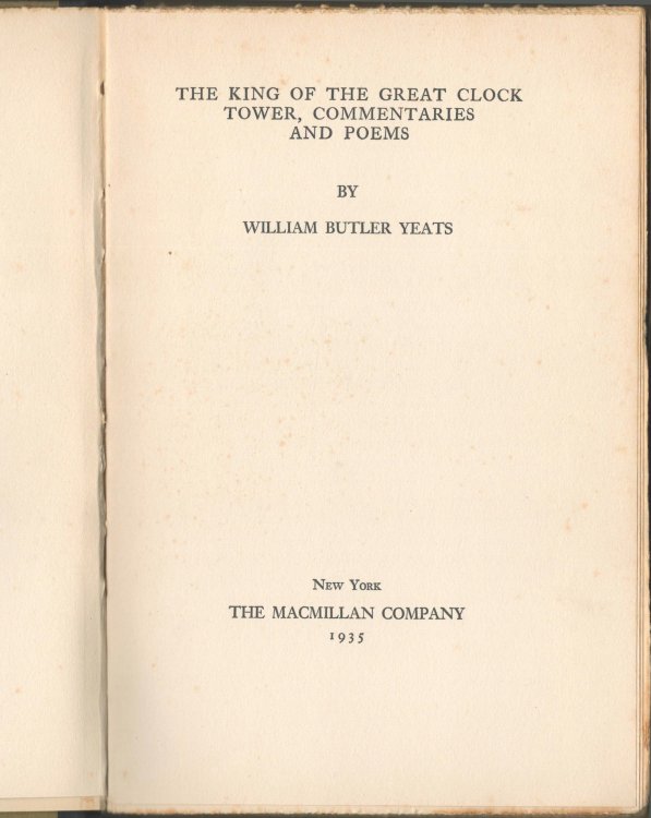 The King of the Great Clock Tower, Commentaries and Poems