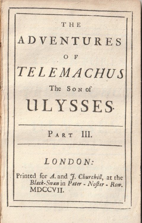 Telemachus The Son of Ulysses. Part III