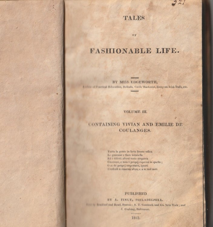 Tales of Fashionable Life [Volume III only]