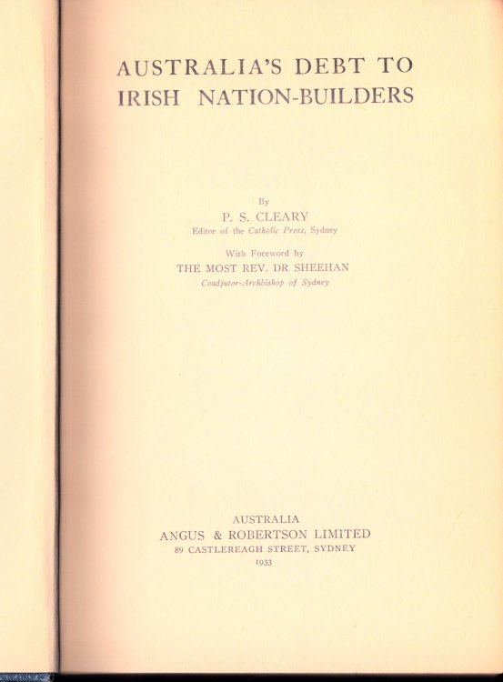Australia's Debt to Irish Nation-Builders