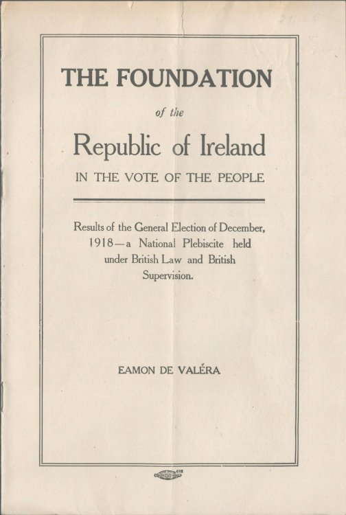 The Foundation of the Republic of Ireland in the Vote of the People