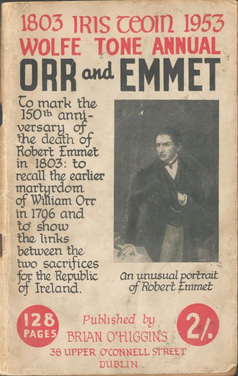 Wolfe Tone Annual. Orr and Emmet
