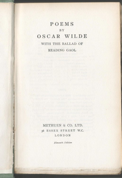 Poems of Oscar Wilde with The Ballad of Reading Gaol