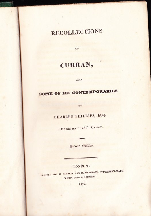 Recollections of Curran, and Some of His Contemporaries