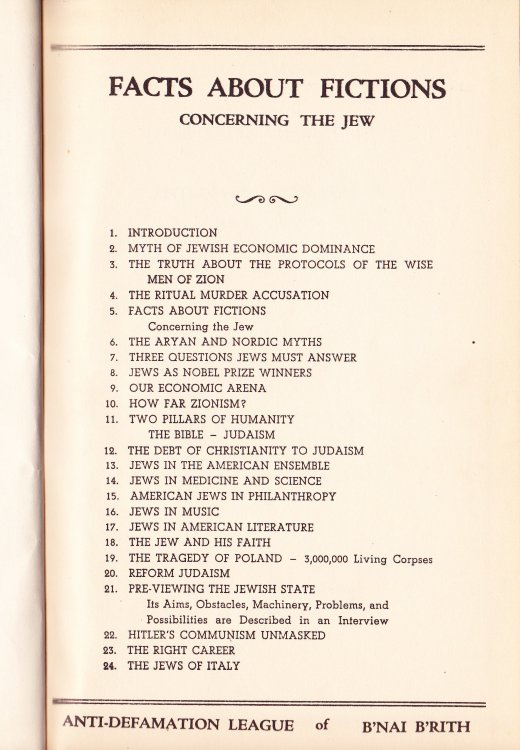 Facts About Fictions Concerning the Jew