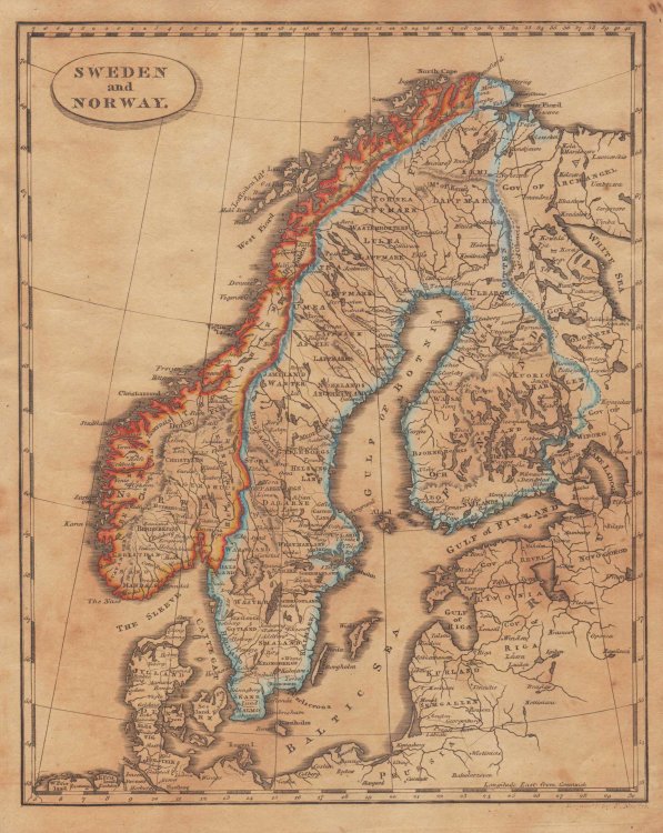 [Map of] Sweden and Norway