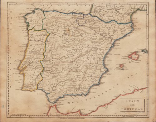 Map of Spain and Portugal