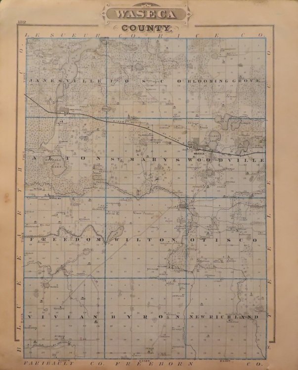 Map of Waseca County 1874