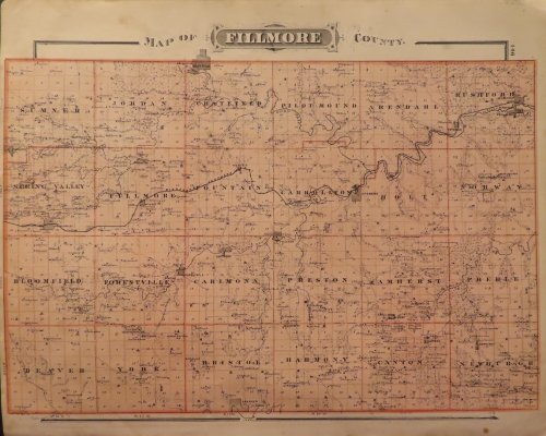 Map of Fillmore County 1874