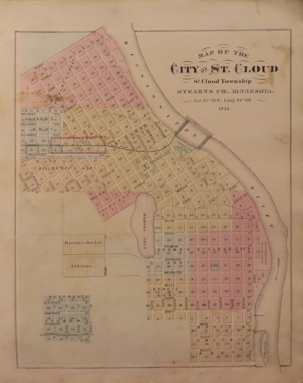 Map of City of St. Cloud 1874