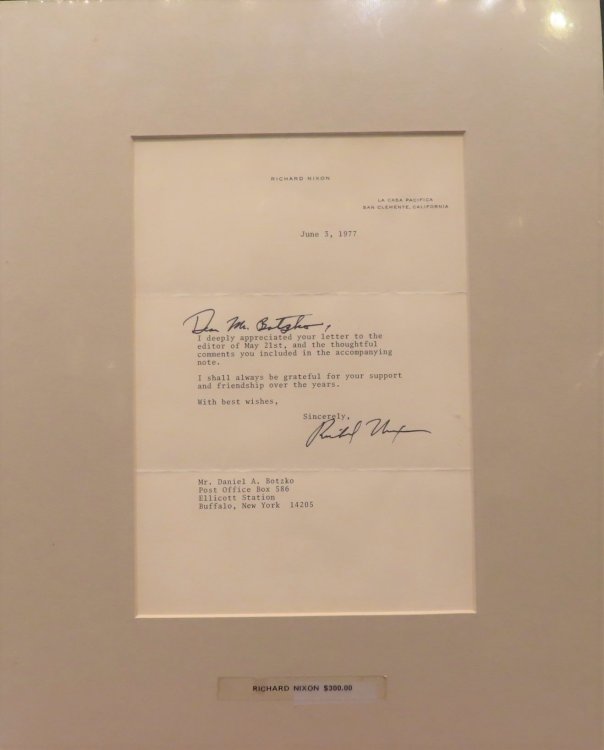 Typed Stationary Letter Signed by Richard Nixon