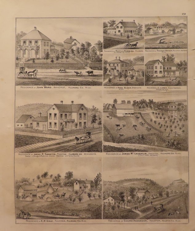 Lithograph St. Peter's German Church Catholic Congregation 1874