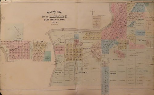 Map of Mankato 1874
