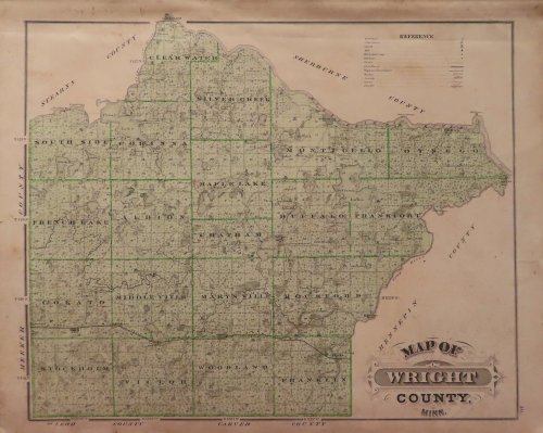 Map of Wright County 1874