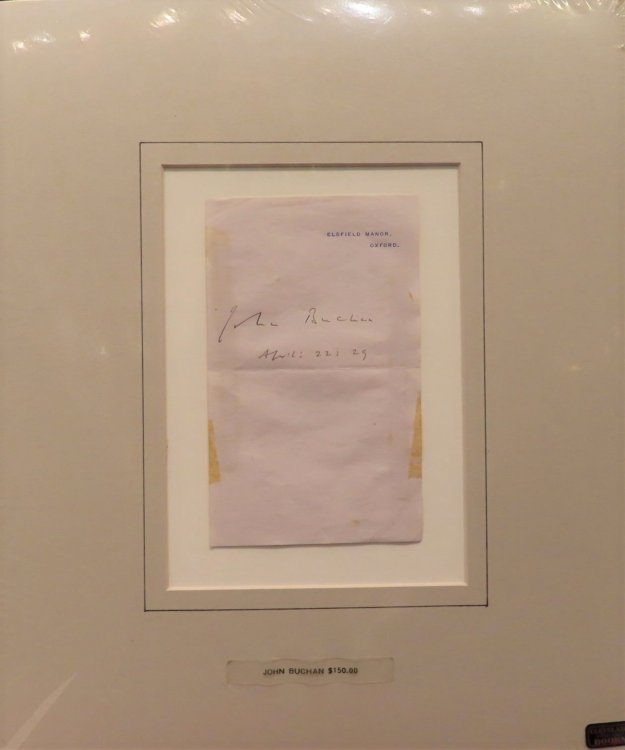 Autographed Stationary of John Buchan