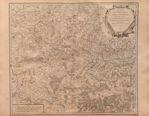 Comtes de Hainaut, et de Cambresis, avec les confins du Comte de Flandre, du Duche de Brabant, du Comte de Namur, et une partie de la Seigneurie de Liege