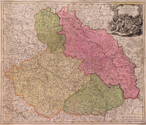 Regni Bohemiae, Ducatus Silesiae, Marchionatus Moraviae et Lusatiae. Tabula generalis.