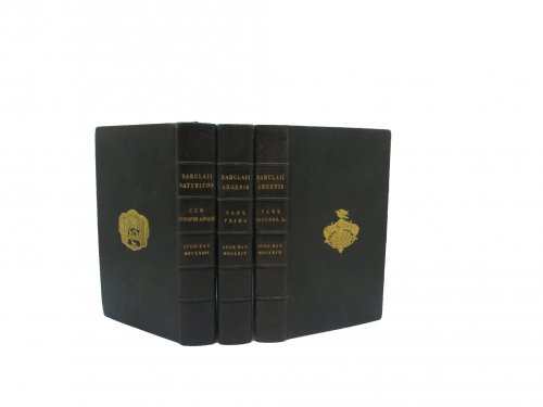 Argentis [together with] Archombrotus et Theopompus sive Argendis WITH Euphormionis Lusini, sive.Satyricon.Accessit Conspirit Angelicana. Three volume set.