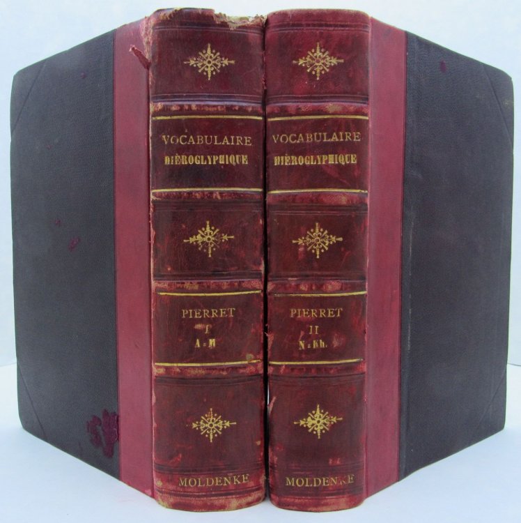 Vocabulaire Hieroglyphique. Comprenant les mots de la langue, les noms geographiques, divins, royaux et historiques, classes alphabetiquement. Two volume set.