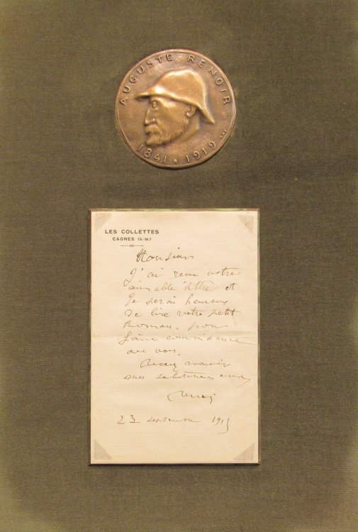 Autograph note signed.