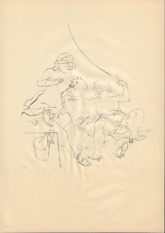 Ecce Homo (Ausgabe C). Plate 30: Hahn im Korbe.