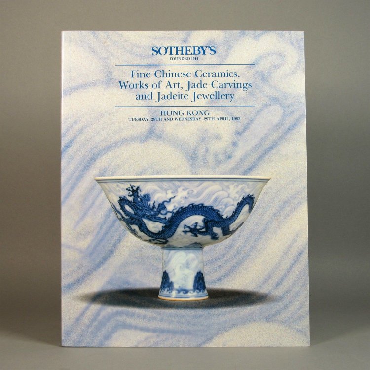 Sotheby's Fine Chinese Ceramics, Works of Art, Jade Carvings and Jadeite Jewellery. Tuesday, 28th and Wednesday, 29th April 1992.