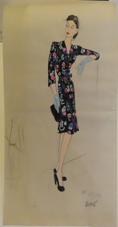 Original fashion design in gouache