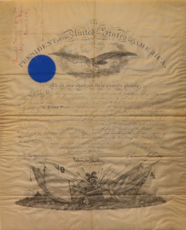 Military Commission of Frederic A. Kendal