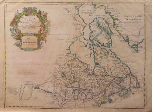 Carte du Canada ou de la Nouvelle France et des Decouvertes qui y ont ete faites Dressee sur plusiers Observations et sur un grand nombre de Relations imprimees ou manuscrites par Guillaume Del'Isle Premier Geographe du Roi et de l'Academie Royale de Sciences