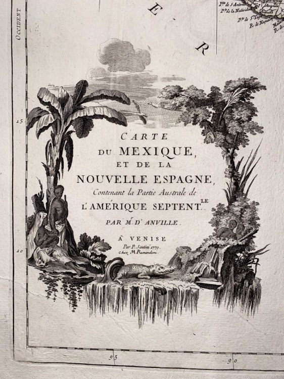 Carte du Mexique et de la Nouvelle Espagne, Contenant la Partie Australe de L'Amerique Septent.
