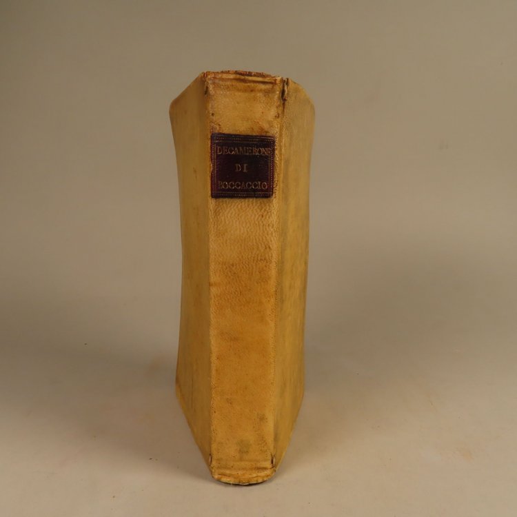 Decamerone di Messer Giovanni Boccaccio, da tutte le cose al buon costume nocive con somma diligenza purgato; Alla sua vera lezione ridotto, e con varie note dilucidato. Per uso principalmente de' Modesti Giovani della Toscana lingua studiosi (2 parts bound in 1)