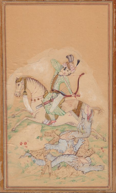 [Bahram the Gor (or Gur) Slays a Dragon]