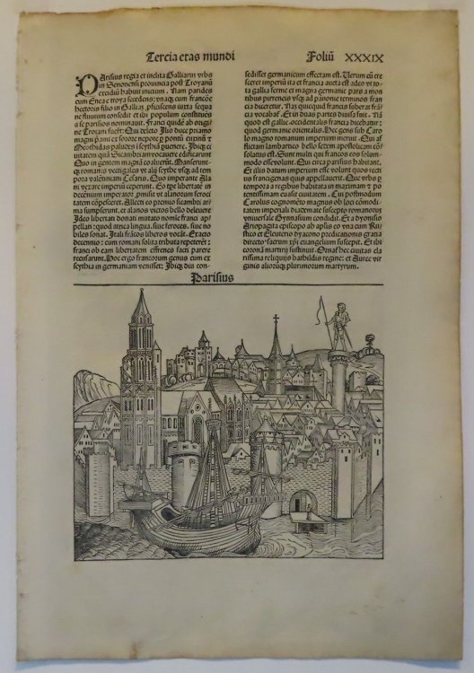 Liber Chronicarum (Nuremberg Chronicle) the PARIS leaf