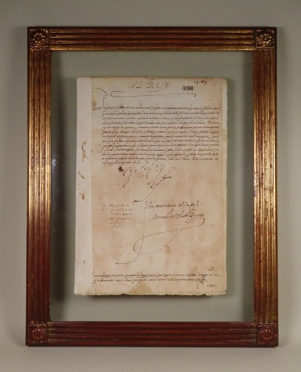 [Signed letter for the Hearing of the Spanish Island, ordering it to comply with the requests of the Regent of the Canary Islands in relation to the traffic of slaves the enter the island under false records from Licenciado Nava]